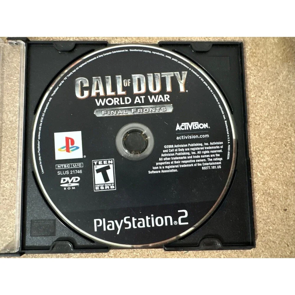Call of Duty World At War final fronts for PS2